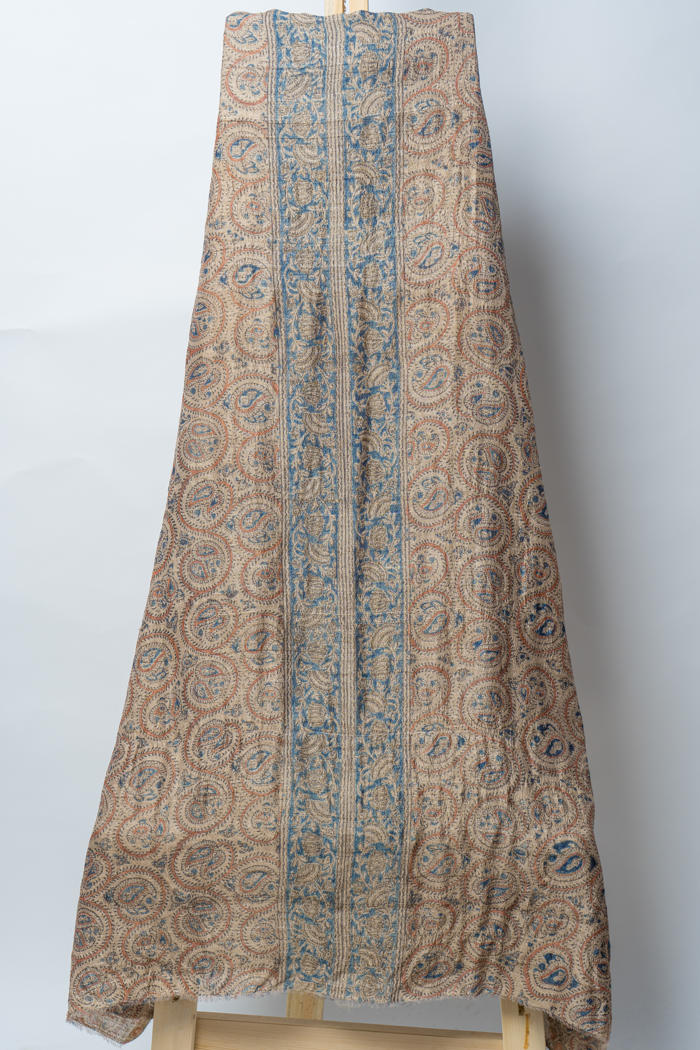 Paisley Block Print Suit with Handcrafted Traditional Detailing and Graceful Dupatta