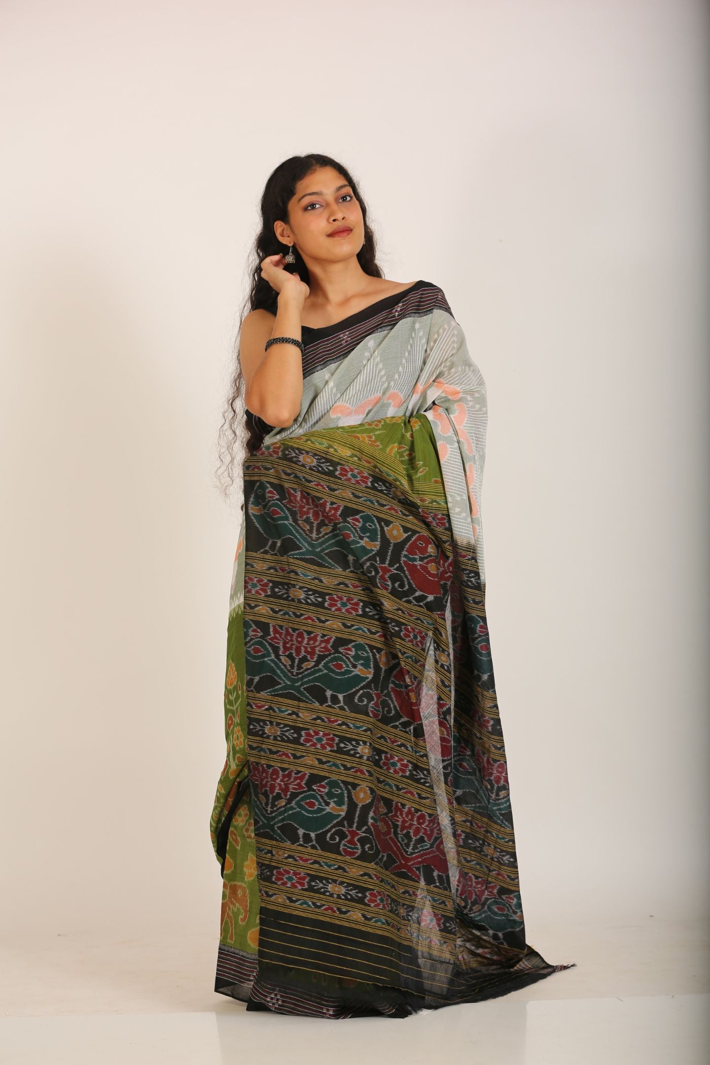 Emerald Ikat Dorangi Handloom Saree