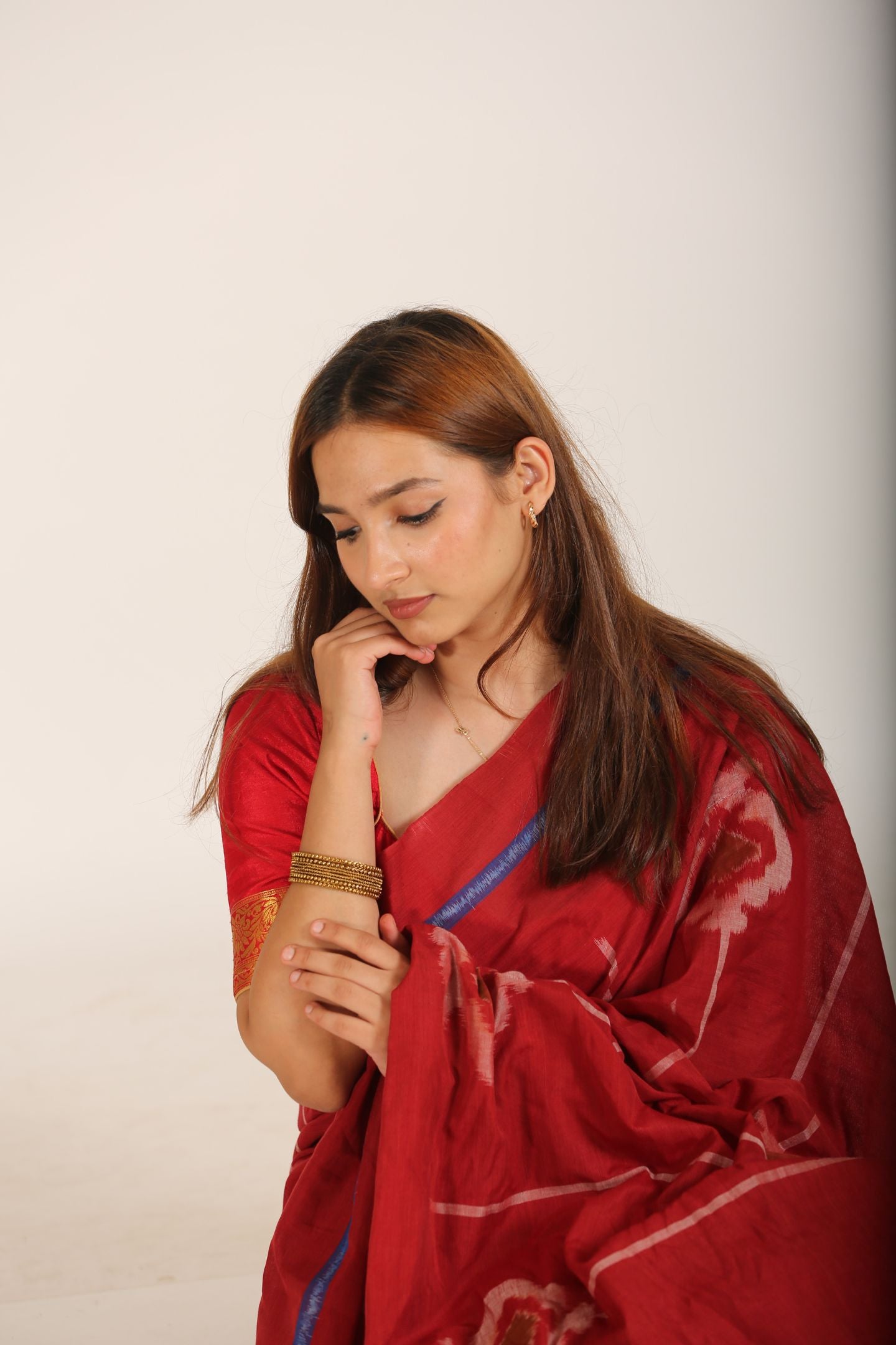 Red Special Cotton Ikat Saree