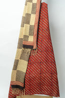 Geometric Suit with Contrasting Checked Dupatta for Unique and Modern Appeal