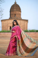Pink and Grey Baluchari Double Meena 1000 Buti Saree