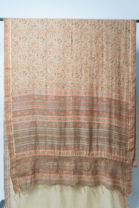 Elegant Bhagalpur Handwoven Saree, Natural Dyes, and Traditional Intricate Borders