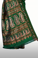 Copper Swarnazaree 1000 Buti Green Baluchari Saree