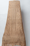 Earthy Botanical Suit with Intricate Motifs and Textured Highlights for Graceful Traditional Attire