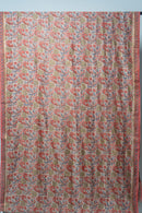 Vibrant Bhagalpur Handwoven Saree with Floral Motifs, Crafted in Natural Dyes with Detailed Borders