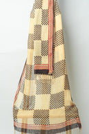 Geometric Suit with Contrasting Checked Dupatta for Unique and Modern Appeal