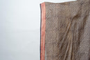 Handwoven Stole with Geometric Patterns, Crafted in Natural Dyes and Contrasting Borders