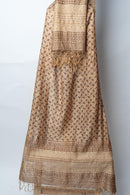 Earthy Botanical Suit with Intricate Motifs and Textured Highlights for Graceful Traditional Attire