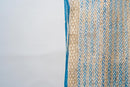 Handwoven Stole with Geometric and Wave Motifs, Crafted with Natural Dyes and Borders
