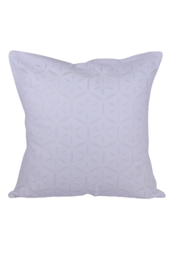 Living Looms White "Volleyball" motif white cushion cover