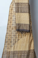 Antique Grace with Intricate Floral Motifs and Geometric Borders for a Regal Statement Look
