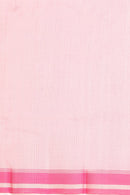 Pink Handwoven Kota Doria Cotton Saree with Small Buti