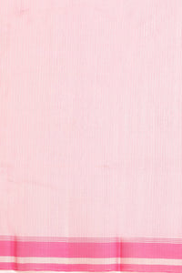 Pink Handwoven Kota Doria Cotton Saree with Small Buti