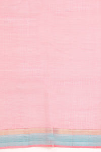 Red Handwoven Kota Doria Cotton Saree with Floral Art Motif