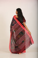Blue Astakothi Cotton Ikat Saree
