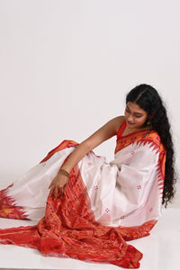 Deha Buti Pasapali Border Khandua Handloom Ikat Silk Saree