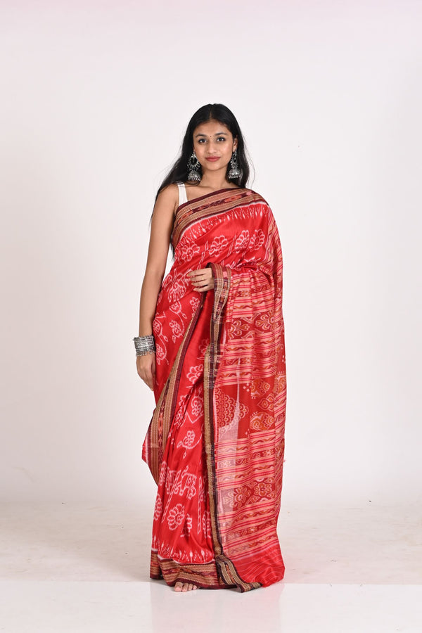 Deha Hathi Khandua Handloom Ikat Silk Saree