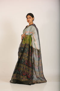 Emerald Ikat Dorangi Handloom Saree