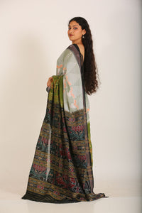 Emerald Ikat Dorangi Handloom Saree