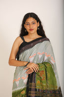 Emerald Ikat Dorangi Handloom Saree