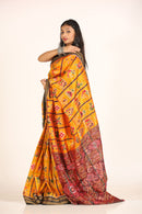 Gold Deha Nabakothi Handloom Ikat Silk Saree
