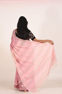 Pink Special Cotton Ikat Saree