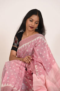 Pink Special Cotton Ikat Saree