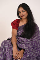 Purple Special Cotton Ikat Saree