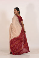 Radiant Rose Gold Special Cotton Ikat Saree