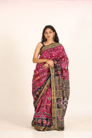 Red Deha Jharasaree Handloom Ikat Silk Saree