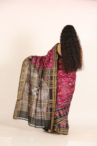 Red Deha Jharasaree Handloom Ikat Silk Saree