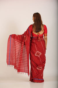 Red Special Cotton Ikat Saree