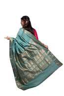 Rich Zari Meena Work Baluchari Saree with Mythological Figures