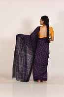 Starlight Purple Cotton Ikat Special Saree